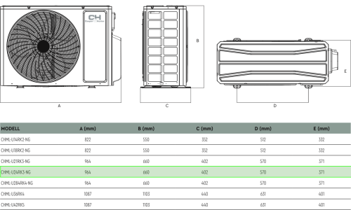 7.1 kW MULTISPLIT CHML-U24RK3 NG